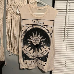 Cream La Lune comfy tank top- urban outfitters size M